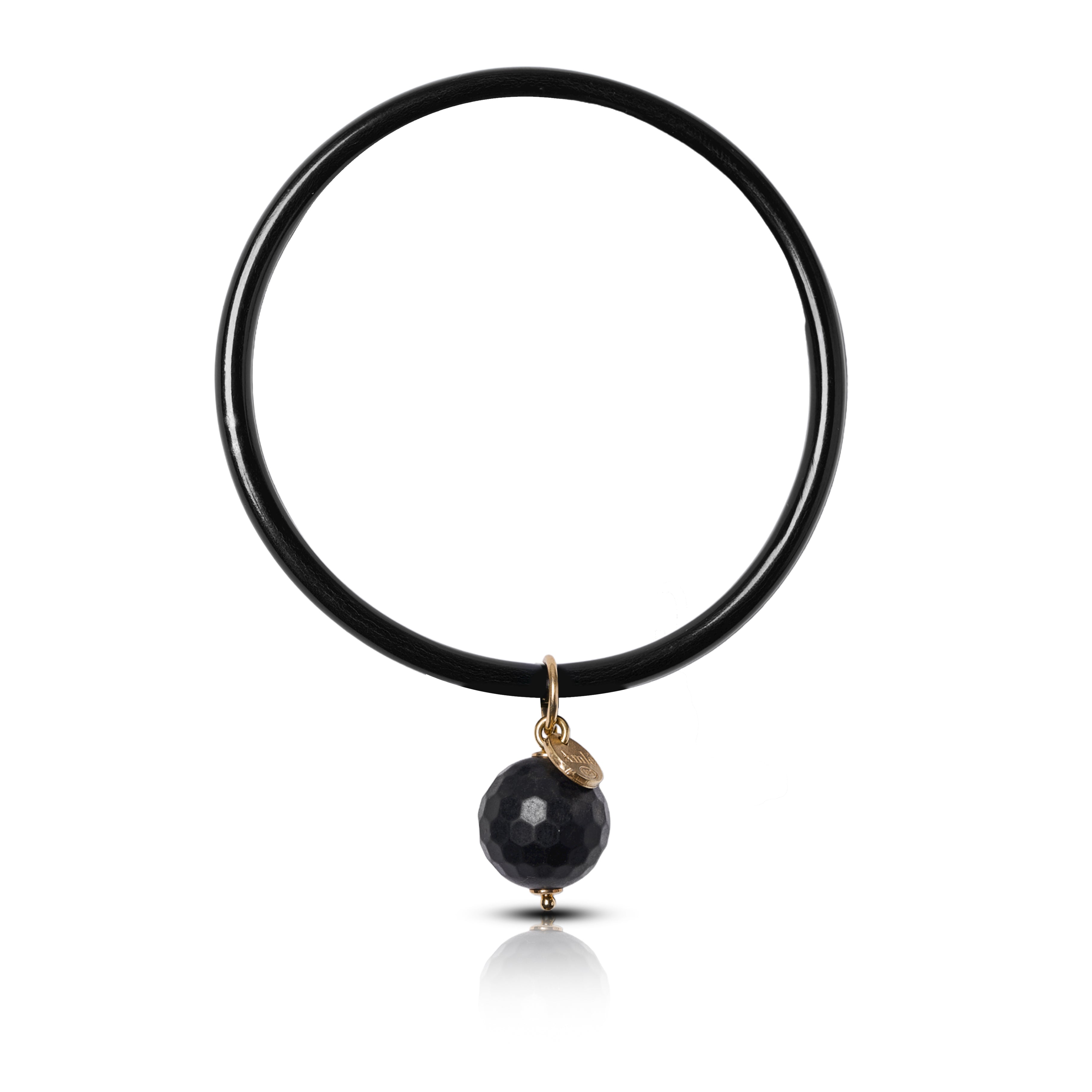 Bracciale rigido in corno con Agata